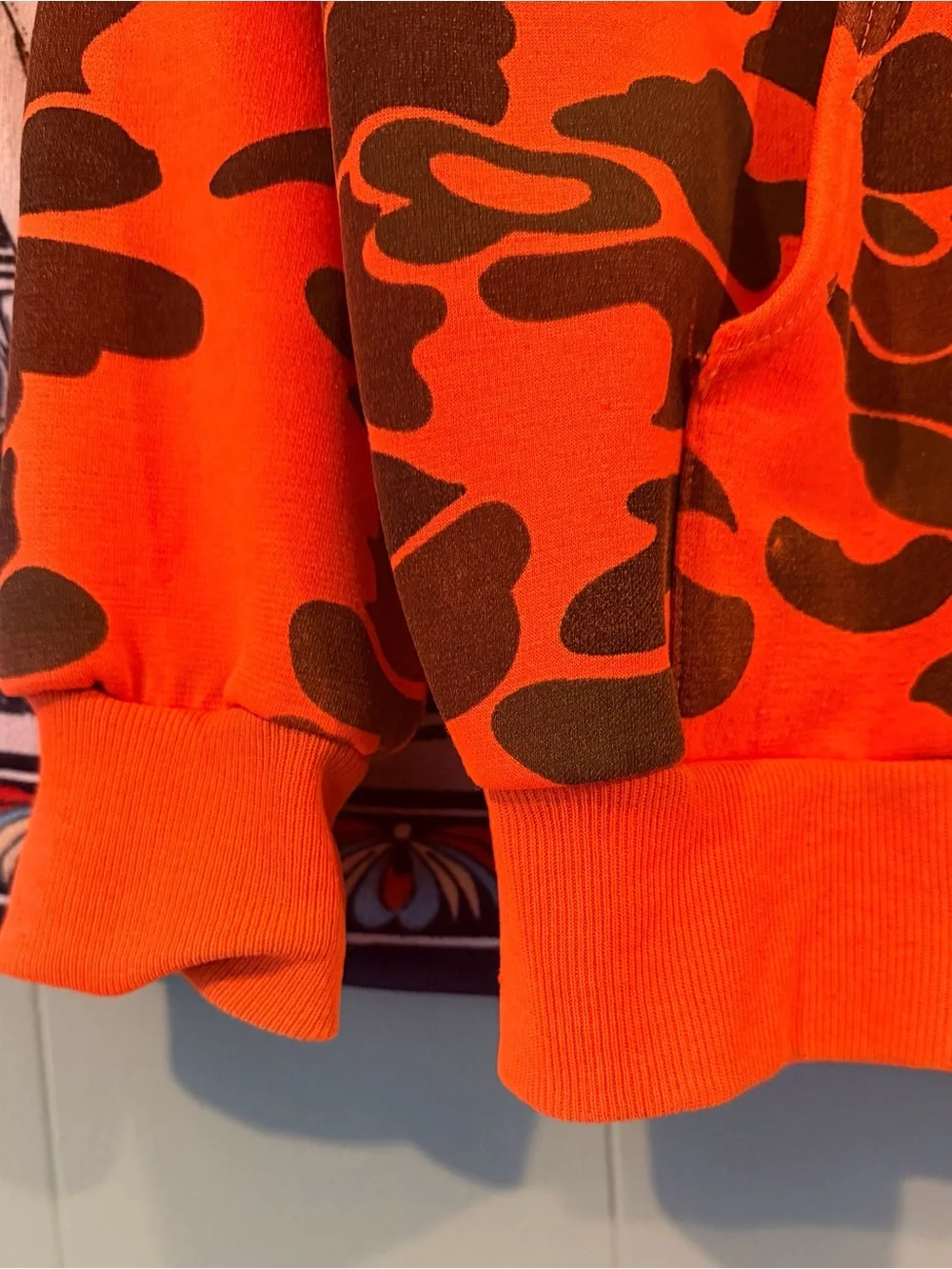 🦺 Vintage (1980s) High-Vis Camo Zip-Up Hoodie 🦺